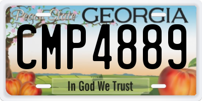 GA license plate CMP4889
