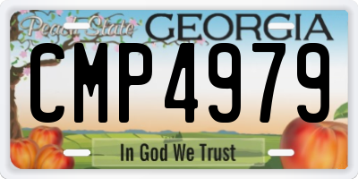 GA license plate CMP4979