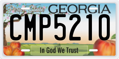 GA license plate CMP5210