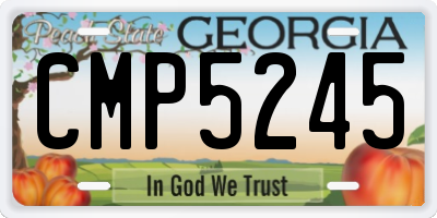 GA license plate CMP5245