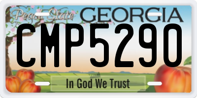 GA license plate CMP5290