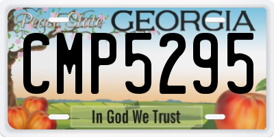 GA license plate CMP5295