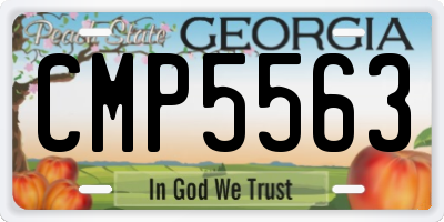 GA license plate CMP5563