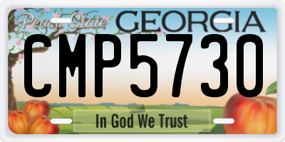GA license plate CMP5730