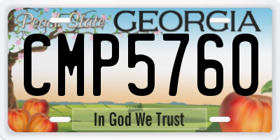 GA license plate CMP5760