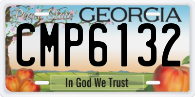GA license plate CMP6132