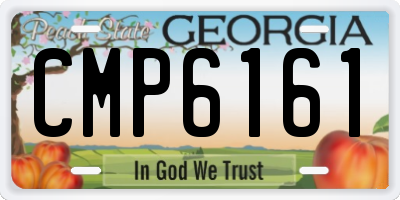 GA license plate CMP6161