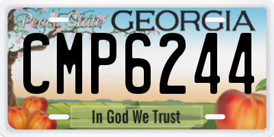 GA license plate CMP6244
