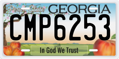 GA license plate CMP6253