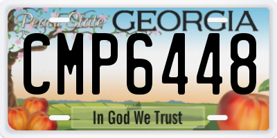 GA license plate CMP6448