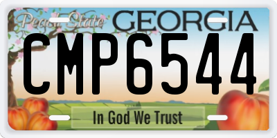 GA license plate CMP6544