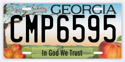 GA license plate CMP6595