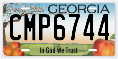 GA license plate CMP6744