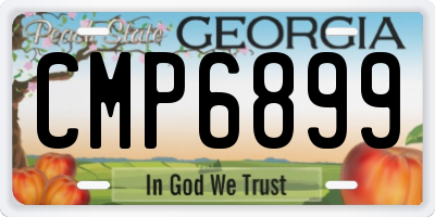 GA license plate CMP6899