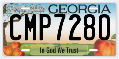 GA license plate CMP7280