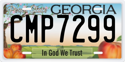 GA license plate CMP7299