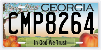 GA license plate CMP8264