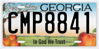 GA license plate CMP8841