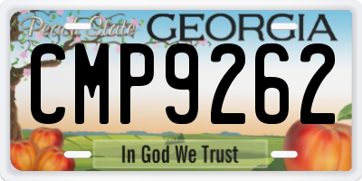 GA license plate CMP9262