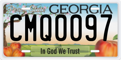 GA license plate CMQ0097