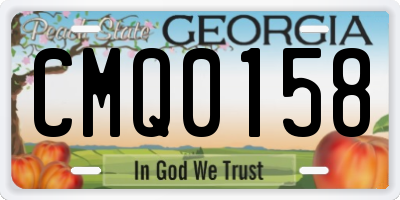 GA license plate CMQ0158