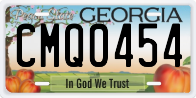 GA license plate CMQ0454