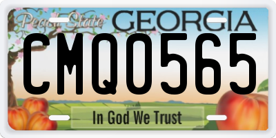 GA license plate CMQ0565
