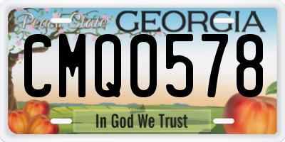 GA license plate CMQ0578