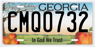GA license plate CMQ0732