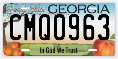 GA license plate CMQ0963