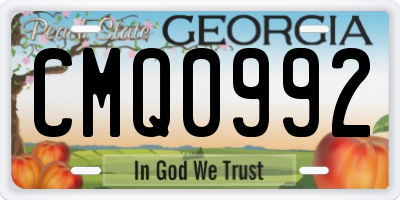 GA license plate CMQ0992
