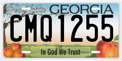 GA license plate CMQ1255
