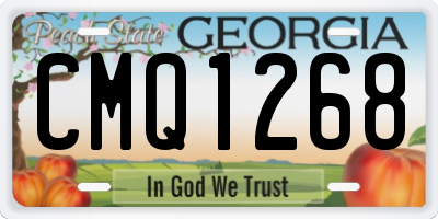 GA license plate CMQ1268