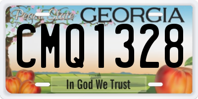 GA license plate CMQ1328