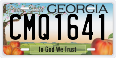 GA license plate CMQ1641
