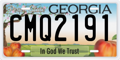 GA license plate CMQ2191