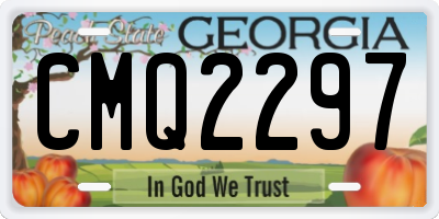 GA license plate CMQ2297