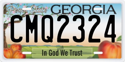 GA license plate CMQ2324