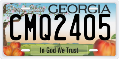 GA license plate CMQ2405