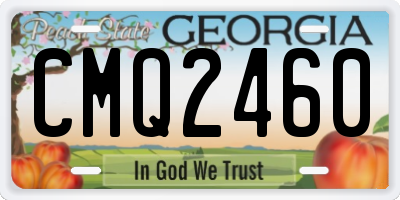 GA license plate CMQ2460