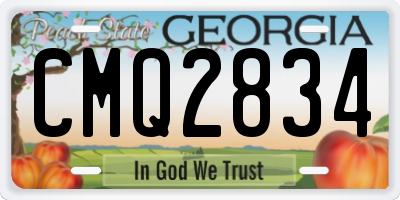 GA license plate CMQ2834