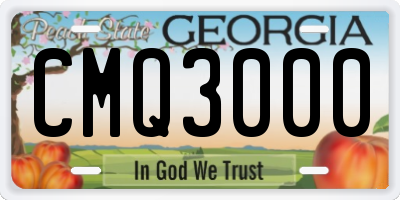 GA license plate CMQ3000