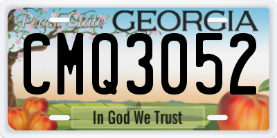 GA license plate CMQ3052