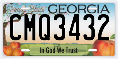 GA license plate CMQ3432