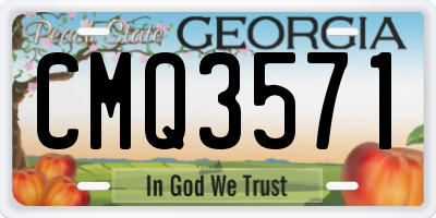 GA license plate CMQ3571
