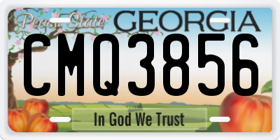 GA license plate CMQ3856