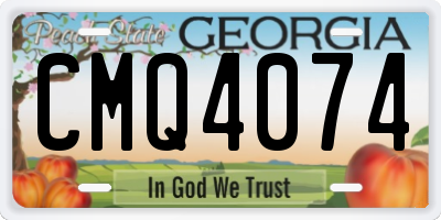 GA license plate CMQ4074