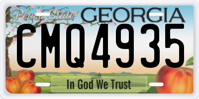 GA license plate CMQ4935