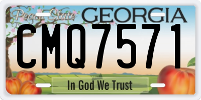 GA license plate CMQ7571