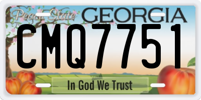 GA license plate CMQ7751